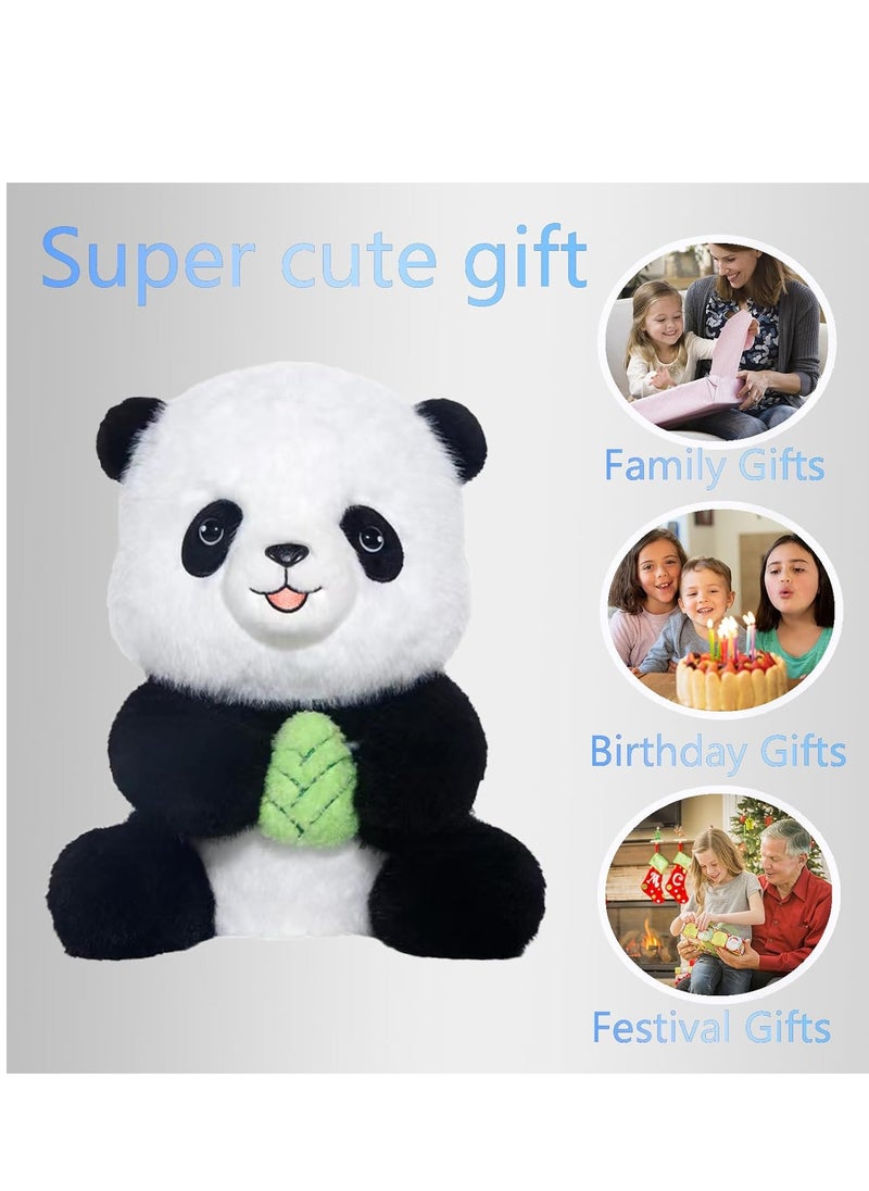 Stuffed Animal Toy,Soft and cuddly Plush, Panda hugging bamboo shoots，Bedtime Friend Birthday Easter Valentines Day Christmas Plush Toy Gifts for Girls Boys Kids,11.8in