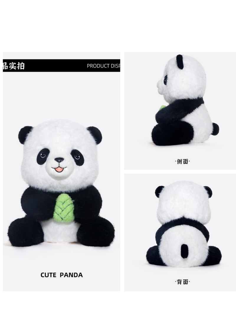 Stuffed Animal Toy,Soft and cuddly Plush, Panda hugging bamboo shoots，Bedtime Friend Birthday Easter Valentines Day Christmas Plush Toy Gifts for Girls Boys Kids,11.8in