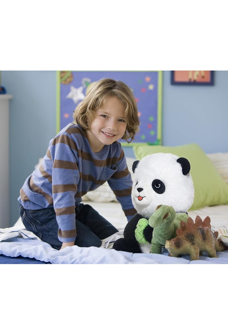 Stuffed Animal Toy,Soft and cuddly Plush, Panda hugging bamboo shoots，Bedtime Friend Birthday Easter Valentines Day Christmas Plush Toy Gifts for Girls Boys Kids,11.8in