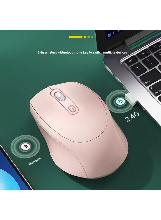 Universal Wireless Bluetooth Mouse For Lenovo Laptop Rechargeable Dual-Mode Mute Female Office Mouse-Specifications:[sky Blue] 2.4g Wireless Version★Charging Mute-official Standard