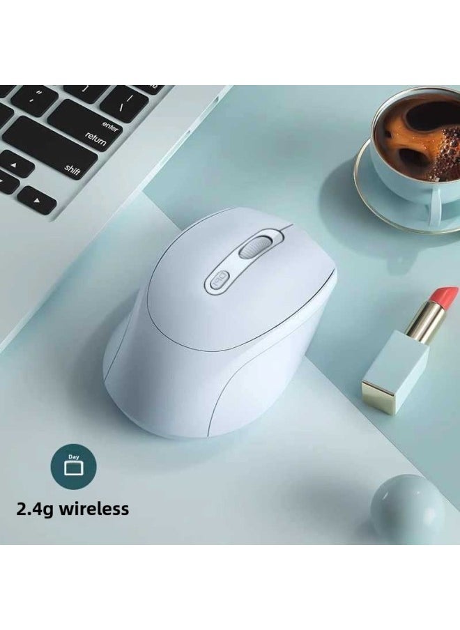 Universal Wireless Bluetooth Mouse For Lenovo Laptop Rechargeable Dual-Mode Mute Female Office Mouse-Specifications:[sky Blue] 2.4g Wireless Version★Charging Mute-official Standard