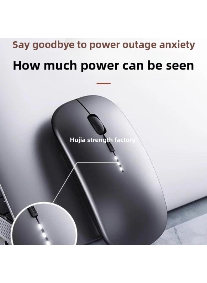 Wireless Silent Mouse Rechargeable Bluetooth For Apple For Huawei For Xiaomi Lenovo Asus Laptop-Specification:[Product Recommendation] Tuhao Gold-glossy [2.4g Wireless Power Display Upgraded Version]-official Standard