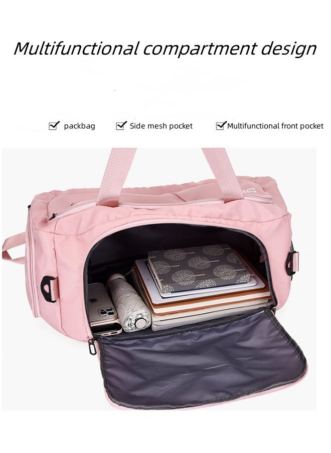 Camping Gym Bag with Shoe Compartment 3 in 1 Multi-Purpose Backpack with Quick Access Pocket Shoulder Straps - Black, Unisex