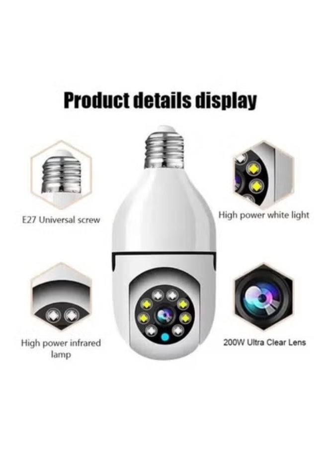 (Pack of 4) Light Bulb Security Camera Outdoor – 2.4G WiFi HD 1080P Wireless CCTV Camera with Motion Detection, Auto Tracking, 2-Way Audio, and Night Vision – Ideal for Home, Office, and Outdoor Security
