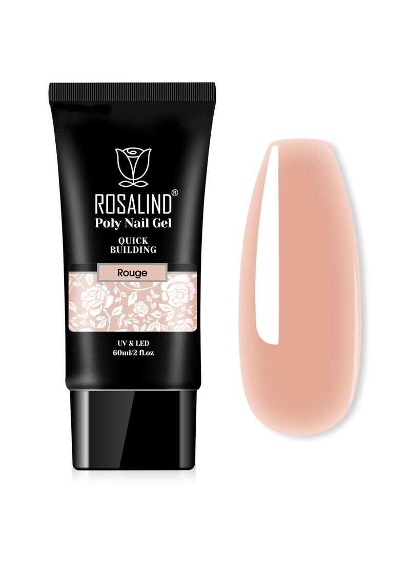 ROSALIND False Nail Extension Gel, 60ML Rouge, Neutral Color, Ballerina, Square, Oval, Acrylic, 1 Piece, 2 Fl Oz