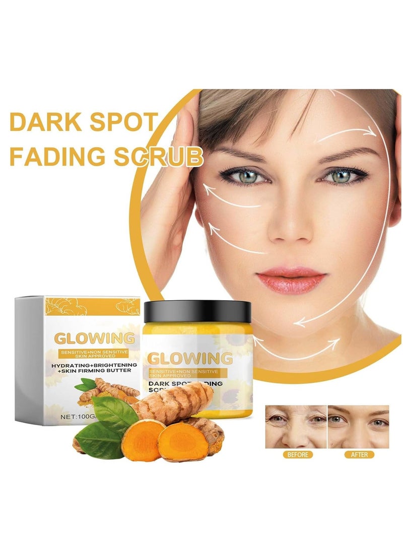 EELHOE Turmeric Skincare Set Turmeric Face Skin Care Set Temeric Cream Cleaning Face Wash Oil Control Nourishing Skin Exfolianting Cream Face Purifying Cream Turmeric Skin Care Kits Turmeric Face Wash Turmeric Glow Scrub Glow Butter Skin Care Set