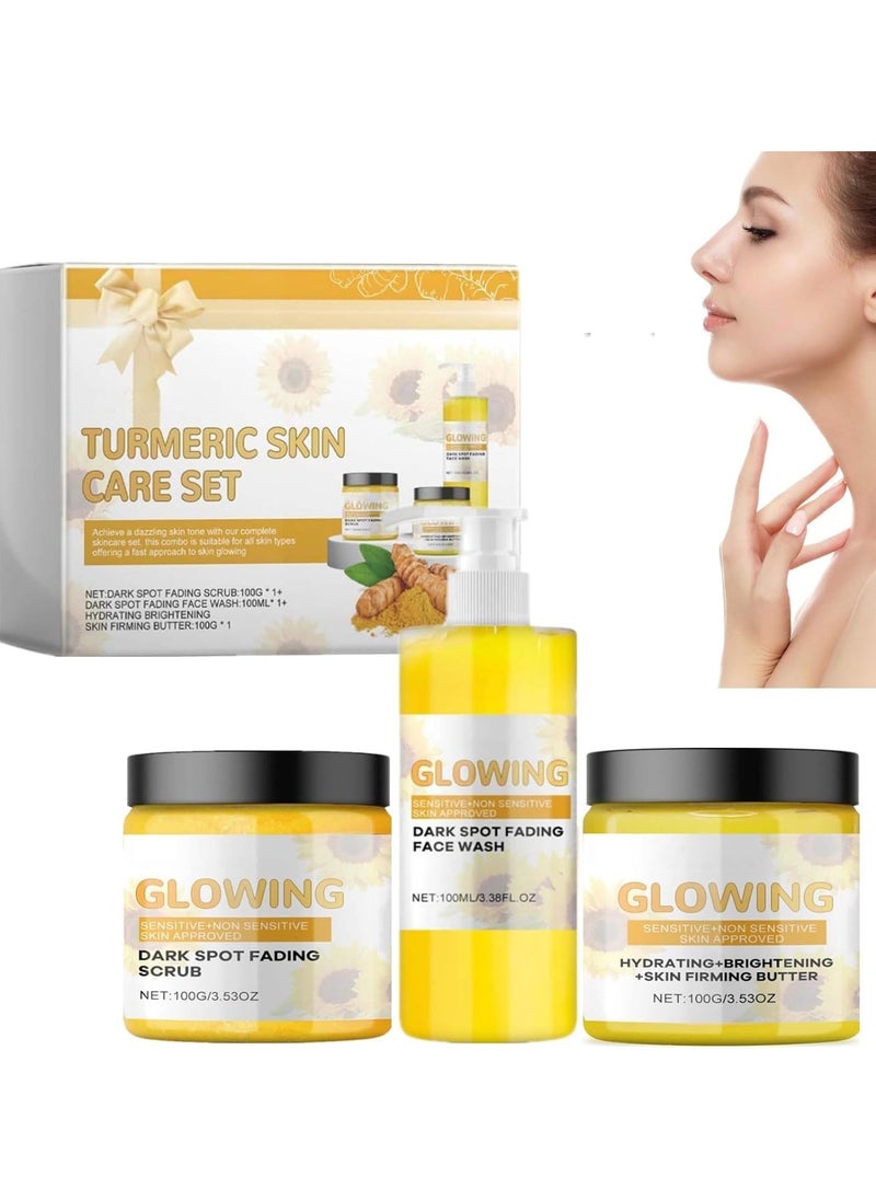 Turmeric Skin Care Kit 1 to 3 units Yashi Glow Butter and Glow Facial Cleanser