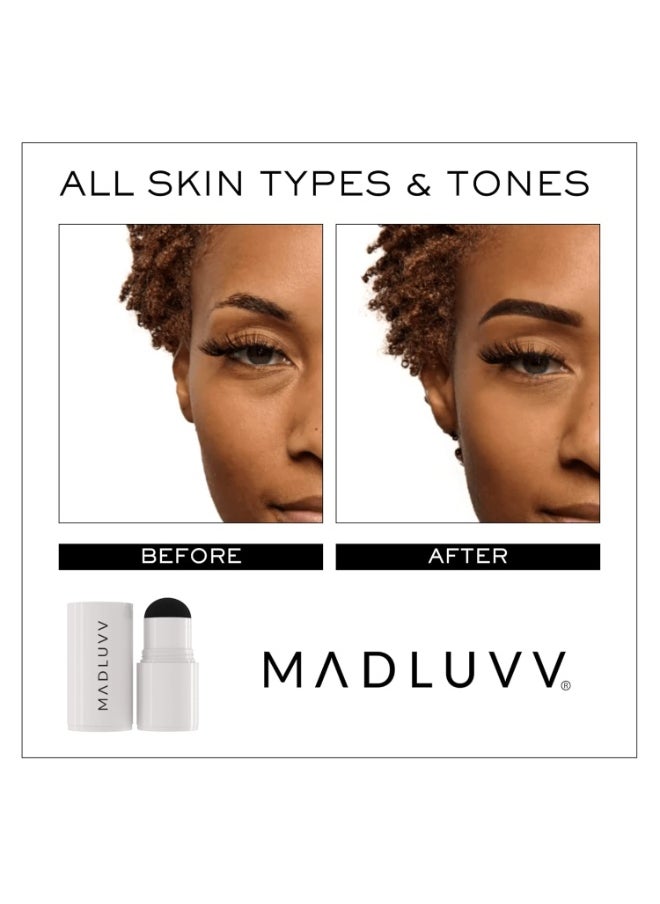 MADLUVV Brow Stamp Refill* - Color Stamp for Brows & Root Touch Up for Women & Men, Instantly Conceal Hair Loss, Grey Hair, Thinning Hair with Stain-Proof/Smudge-Proof Powder Formula (Dark Brown)