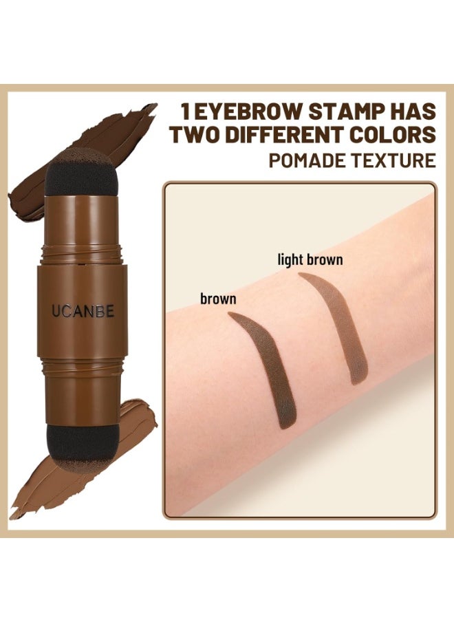 UCANBE 25PCS Eyebrow Stamp Stencil Kit With Dual-Color Eyebrow Stamp Pomade,20 Reusable Eyebrow Stencils,Finising Powder,Brush,Eyebrow Razor,Zipper Pouch,Waterproof Eye Brow Stamping and Shaping Kit02
