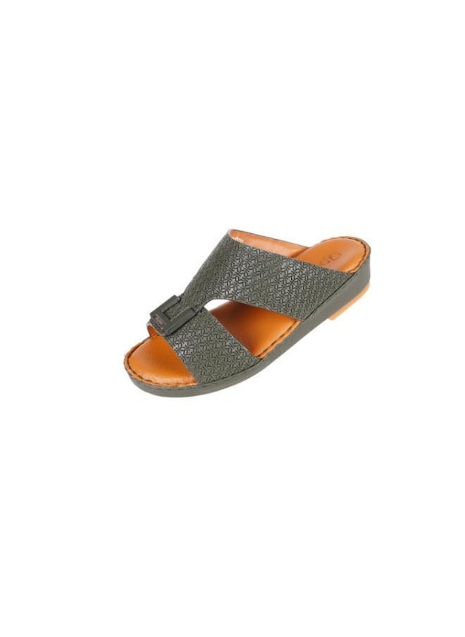 008-3585  Barjeel Uno Boys Arabic Sandals BBSP1-01A Olive