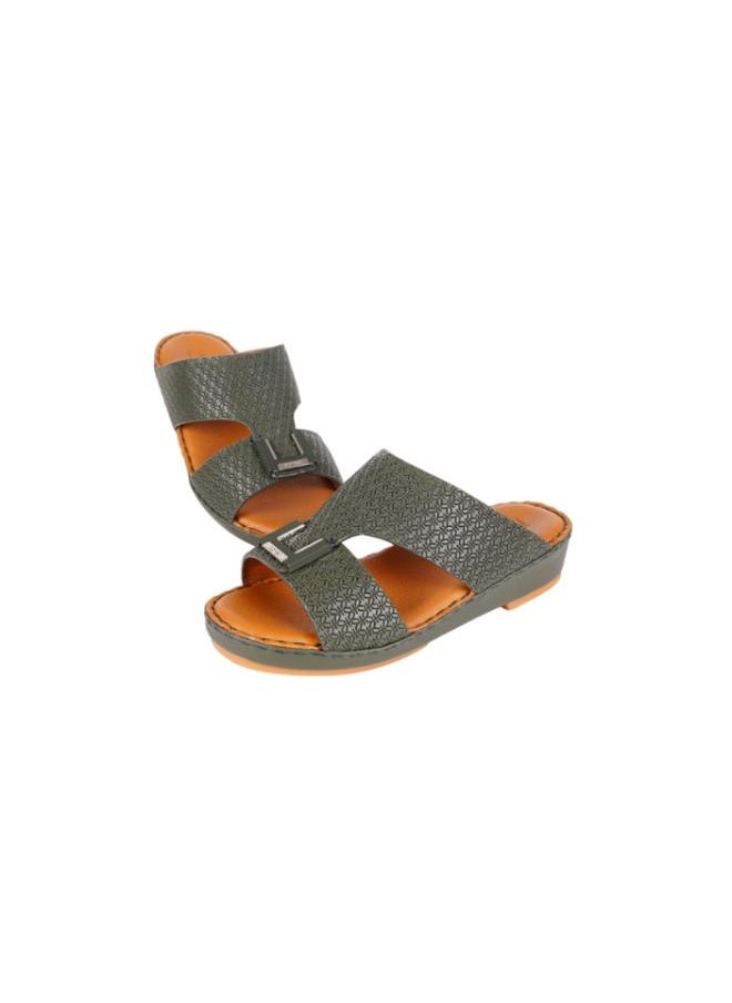 008-3585  Barjeel Uno Boys Arabic Sandals BBSP1-01A Olive
