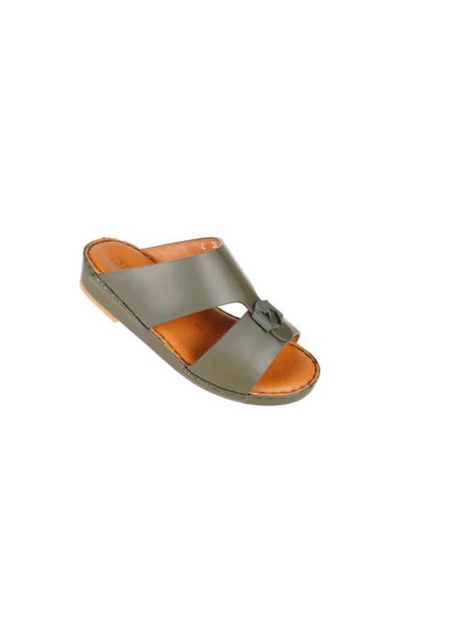 008-3590  Barjeel Uno Boys Arabic Sandals BC-2025A Olive