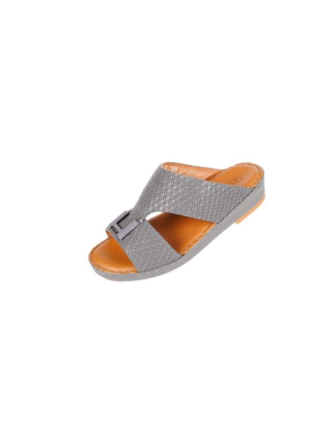 008-3586  Barjeel Uno Boys Arabic Sandals BBSP1-01A Dark Grey