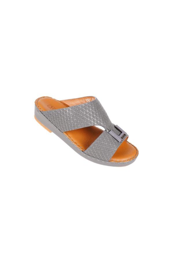 008-3586  Barjeel Uno Boys Arabic Sandals BBSP1-01A Dark Grey