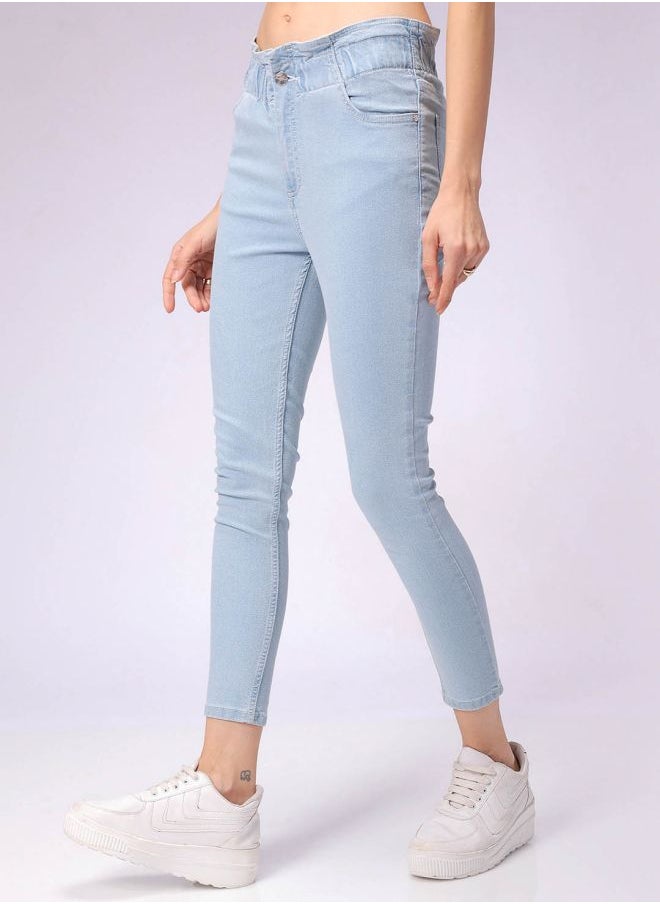 Women Slim Fit Solid High-Rise Jeans