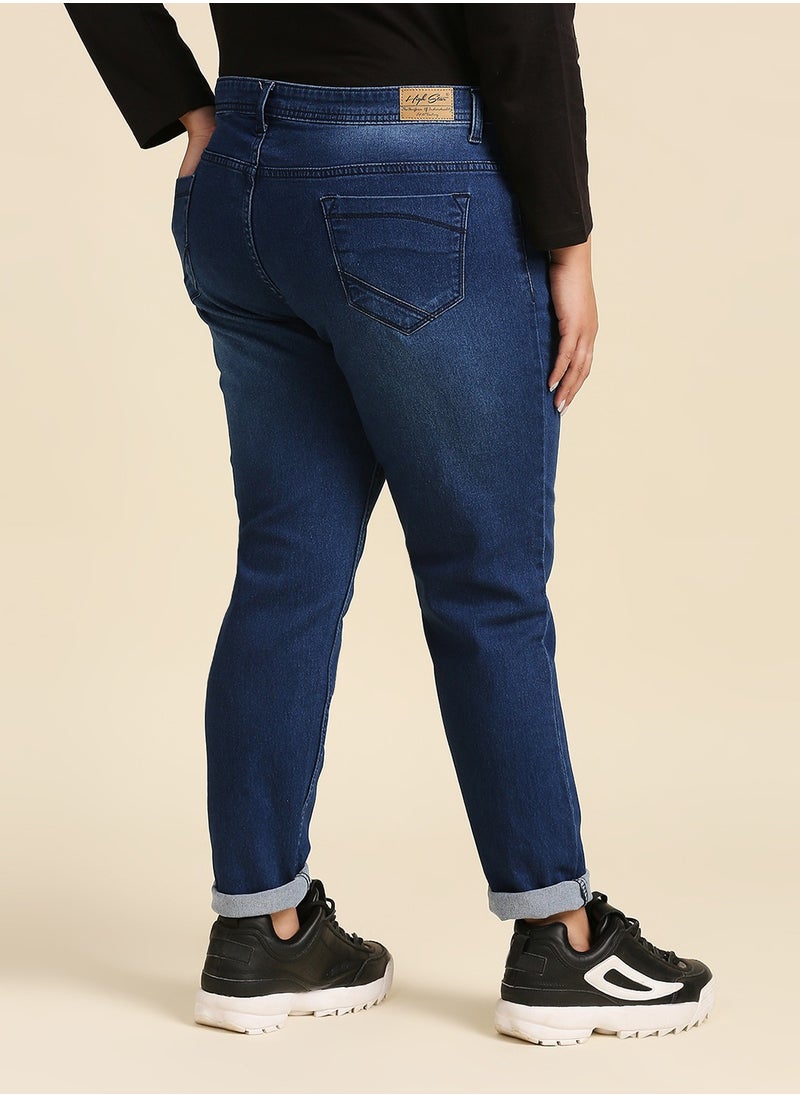 Women Blue Slim Fit Mid-Rise Clean Look Stretchable Jeans