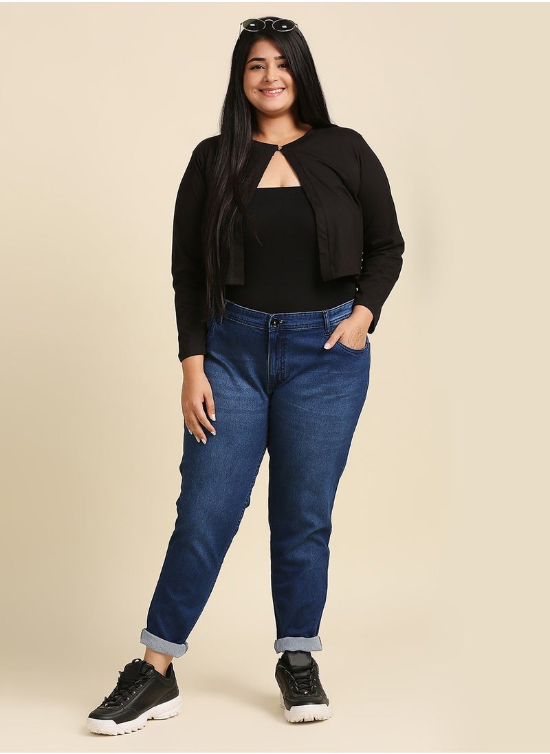 Women Blue Slim Fit Mid-Rise Clean Look Stretchable Jeans