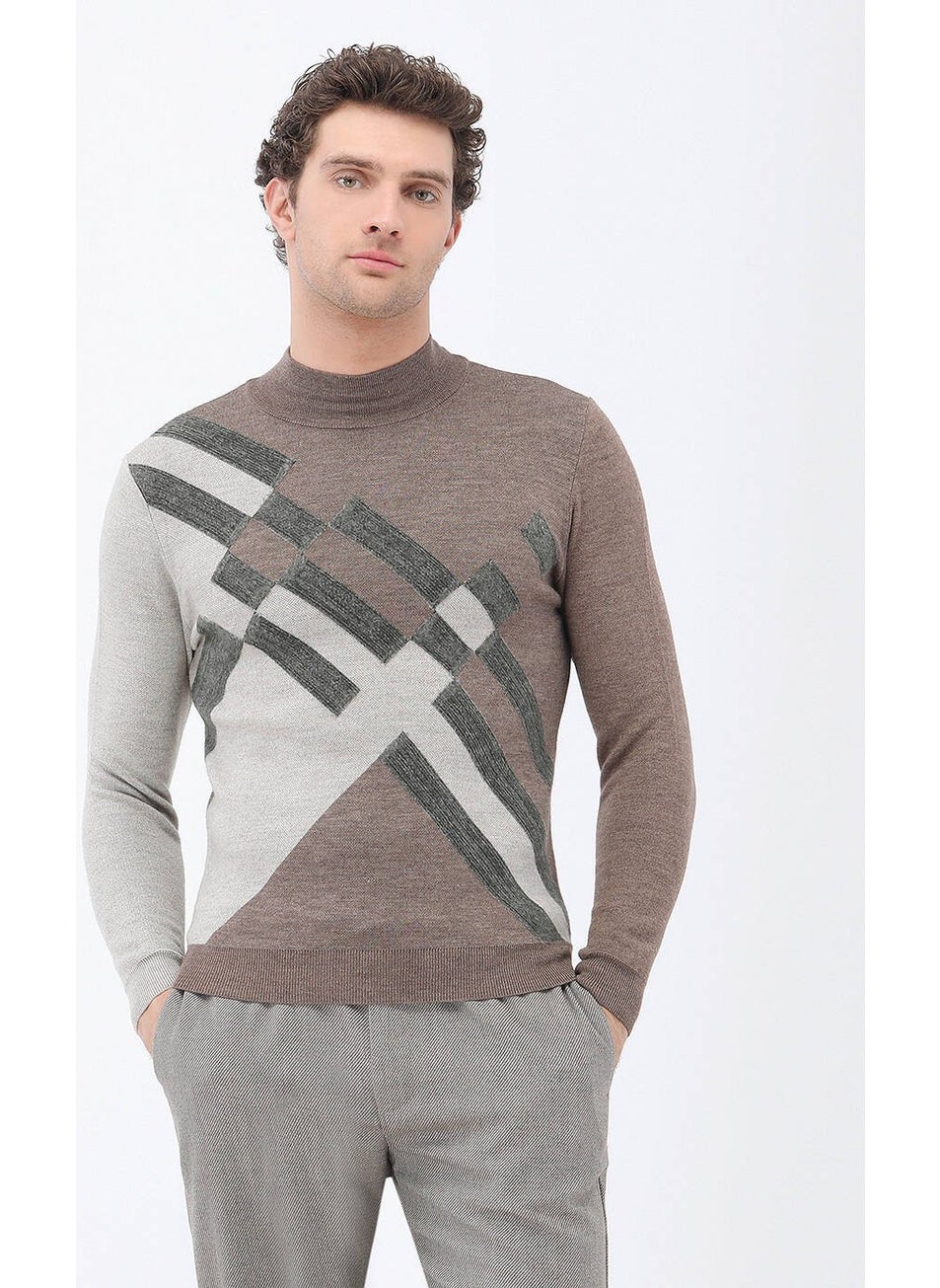 Mink Half Turtleneck Wool Blend Knitwear