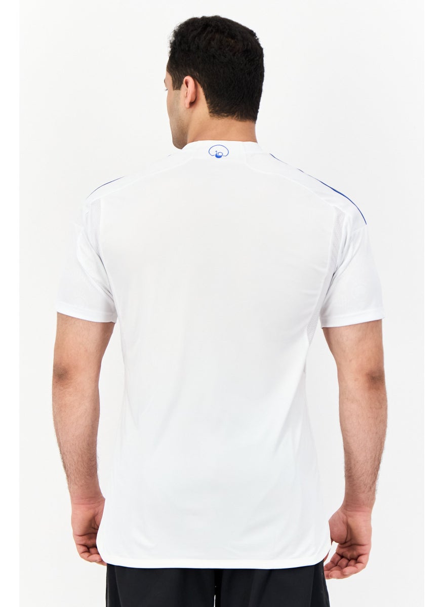 Men Sportswear Fit Short Sleeves Leeds United Football Jersey Shirt, White