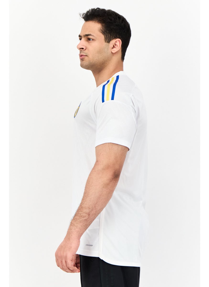 Men Sportswear Fit Short Sleeves Leeds United Football Jersey Shirt, White