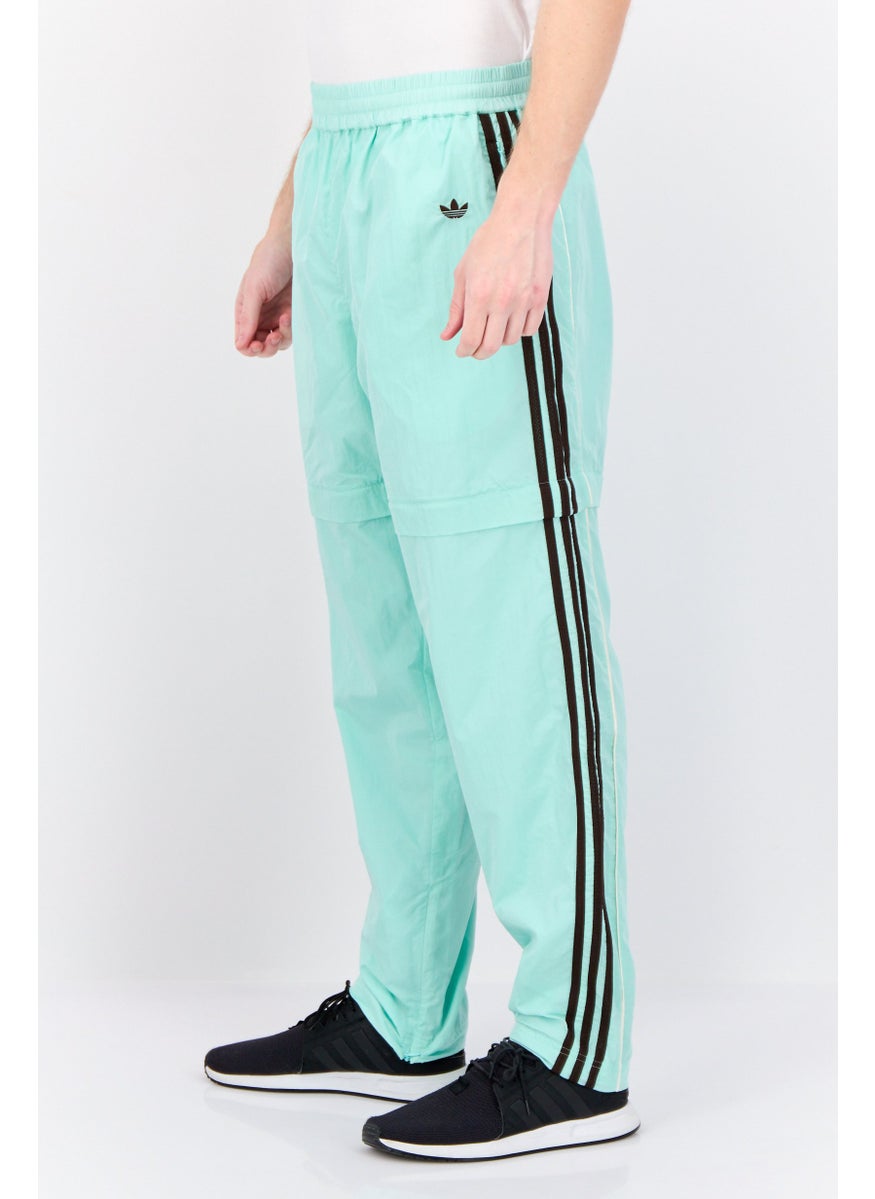 Men Sportswear Fit Outdoor Track Pants, Mint Blue