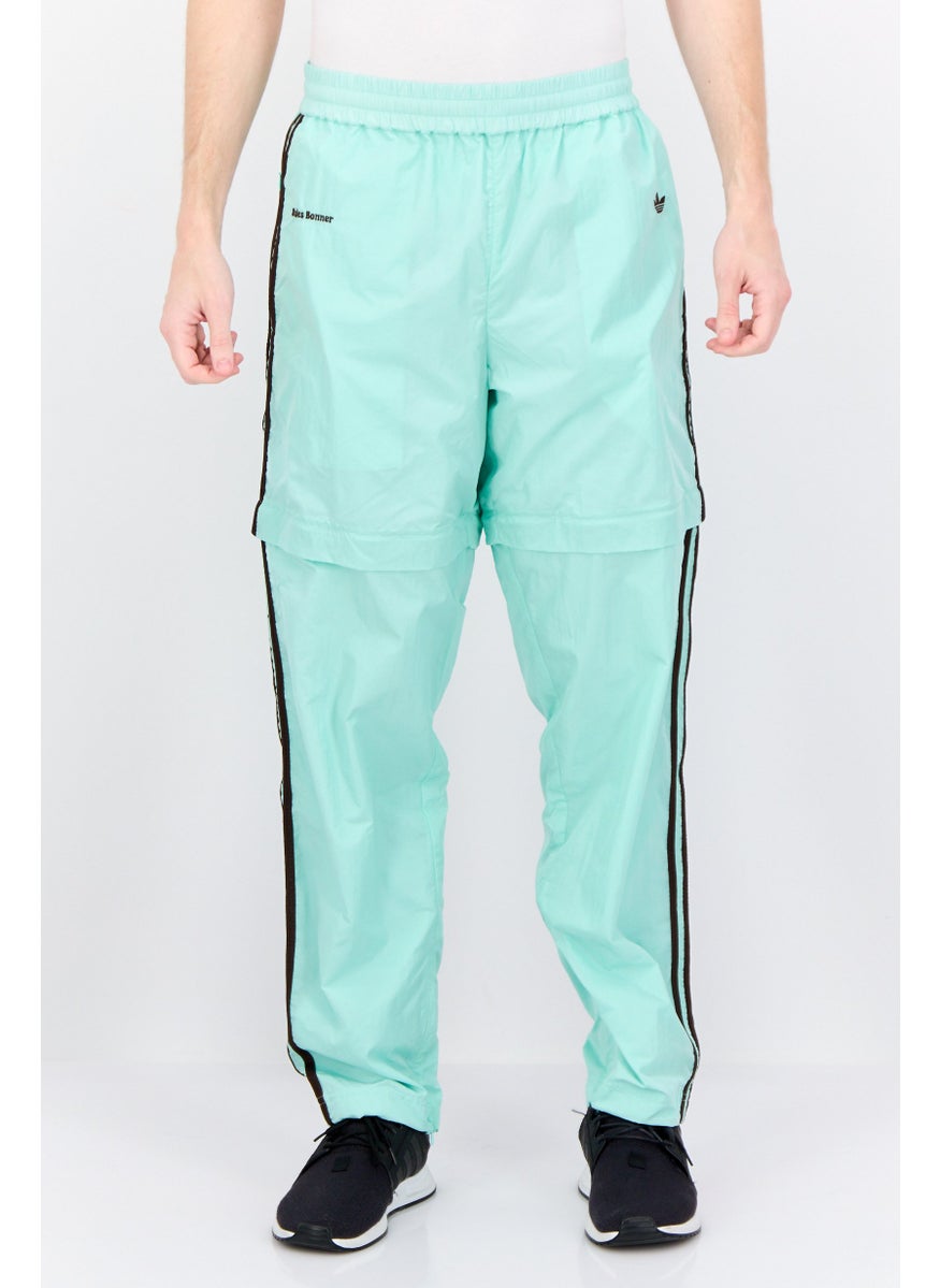 Men Sportswear Fit Outdoor Track Pants, Mint Blue