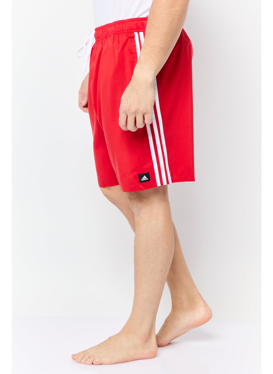 Men Sportswear Fit Brand Logo Board Shorts, Red
