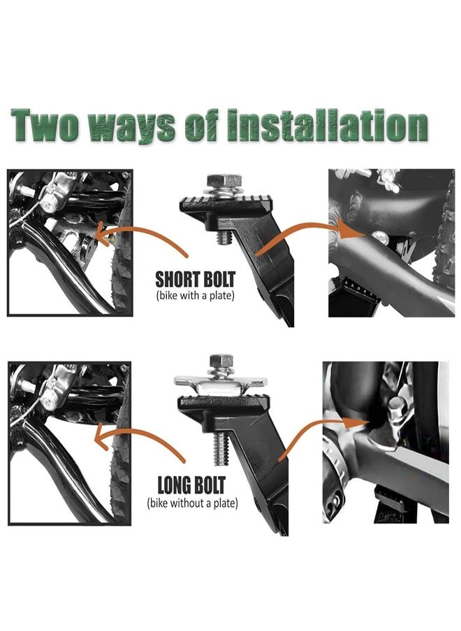 Kickstand for Kids Bike, Bicycle Kickstands Center Mount for 16 18 20 Inch Bicycles Adjustable Aluminum Alloy Kickstands for 16-18-20 inch Mountain Bike