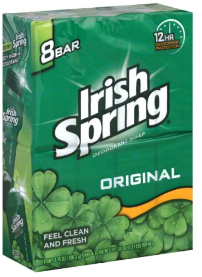 Irish Spring Deodorant Bar Soap Original 375 oz bars 8 ea Pack of 2