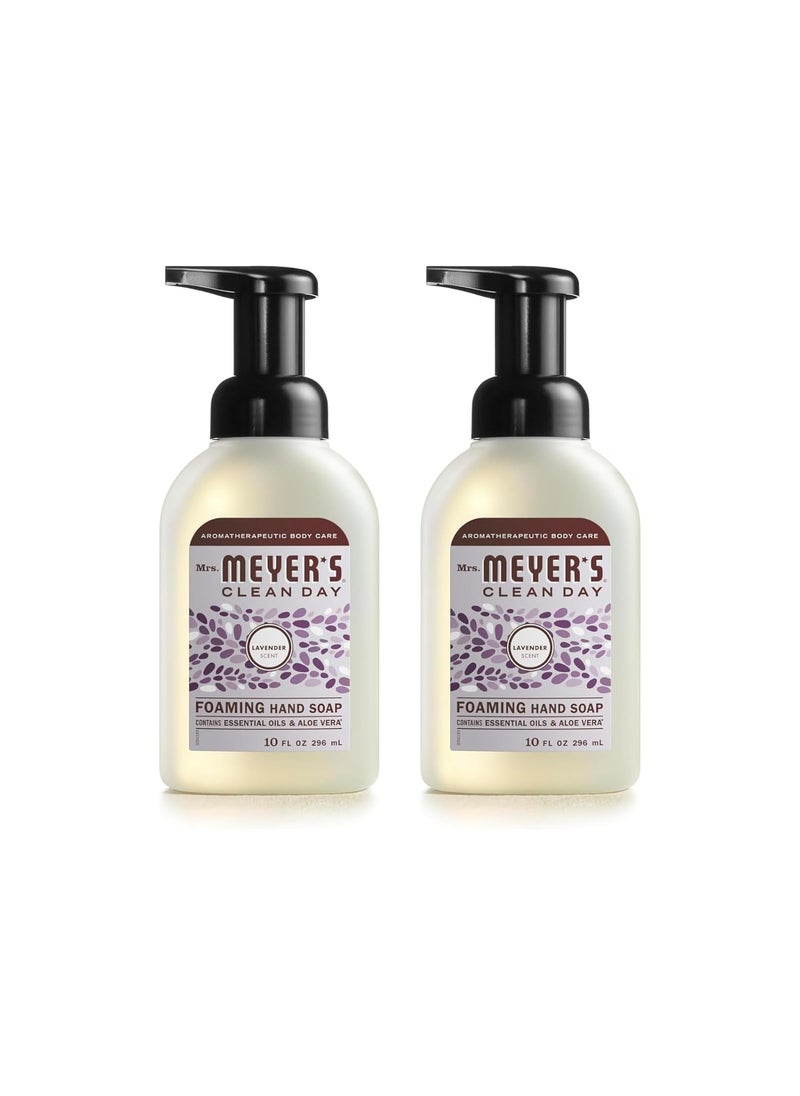 MRS. MEYER'S CLEAN DAY Foaming Hand Soap, Lavender Scent, 10 Fl oz (Pack of 2)