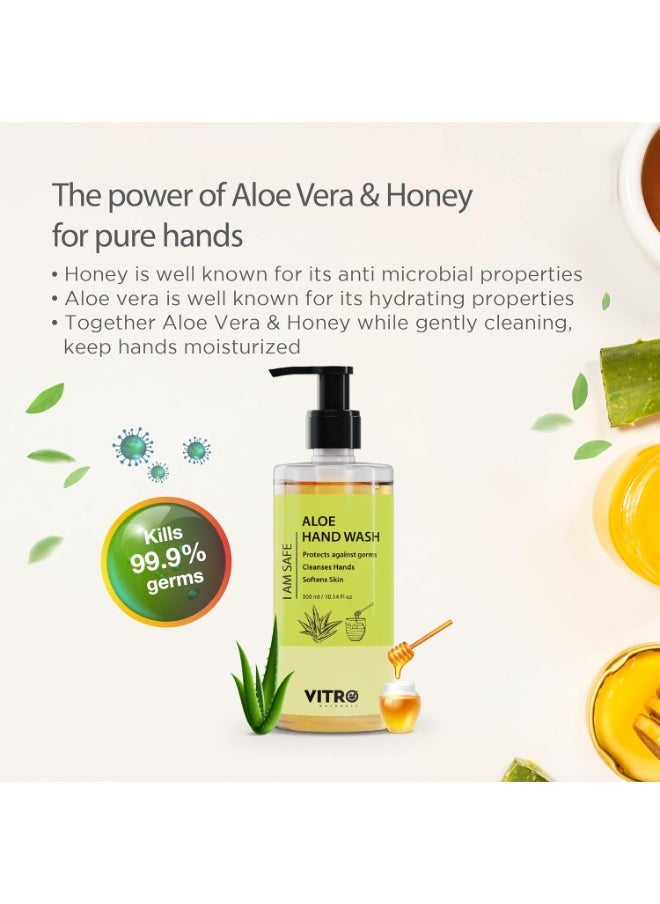 Aloe Hand Wash 300ml | Germ Protection | Gentle on Skin | Enriched with Aloe Vera & Honey