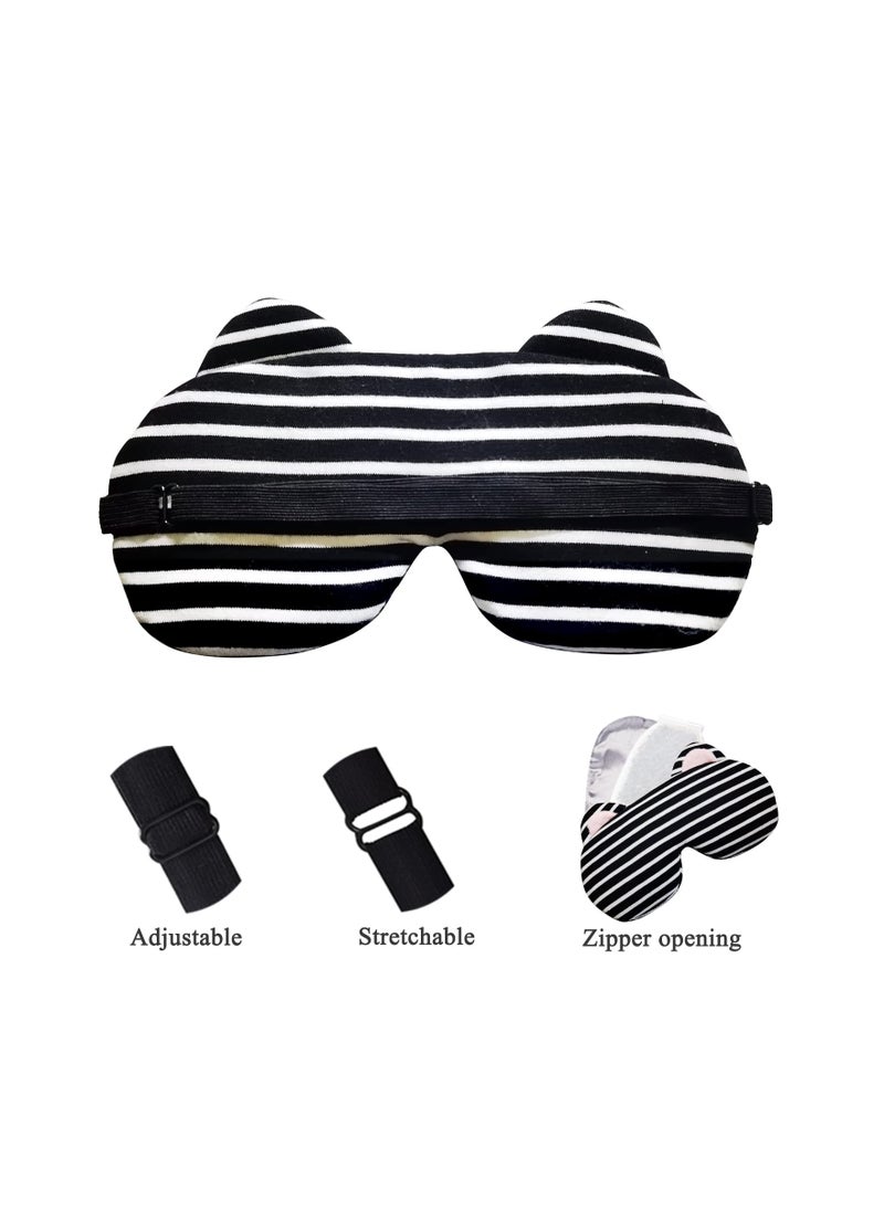 Heated Eye Mask, Heat Eye Mask for Sleeping, Warm Eye Compress for Dry Eyes, USB Electric Heating Eye Pad with Heat & Time Control, Relieve Dry Eye Syndrome, Stye, Blepharitis, A Great Sleep Artifact