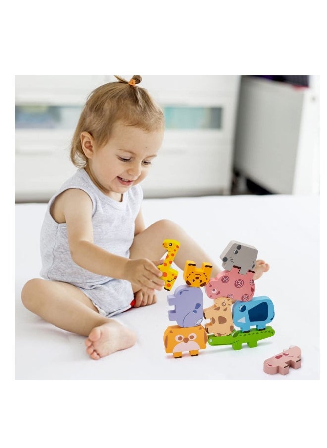 Montessori Toys for 1 2 3 4 Year Old Year, Wooden Blocks Sorting & Stacking Toys Gifts for 2-4 Year Old Girl Boy Toddlers, Kids Preschool Educational Toys Fine Motor Skills Learning Games