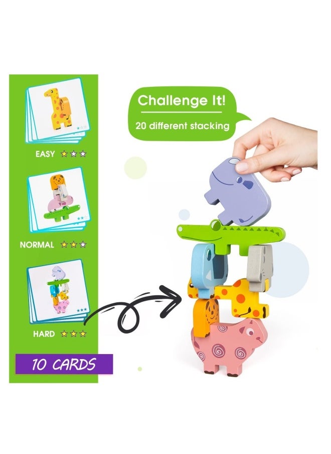 Montessori Toys for 1 2 3 4 Year Old Year, Wooden Blocks Sorting & Stacking Toys Gifts for 2-4 Year Old Girl Boy Toddlers, Kids Preschool Educational Toys Fine Motor Skills Learning Games