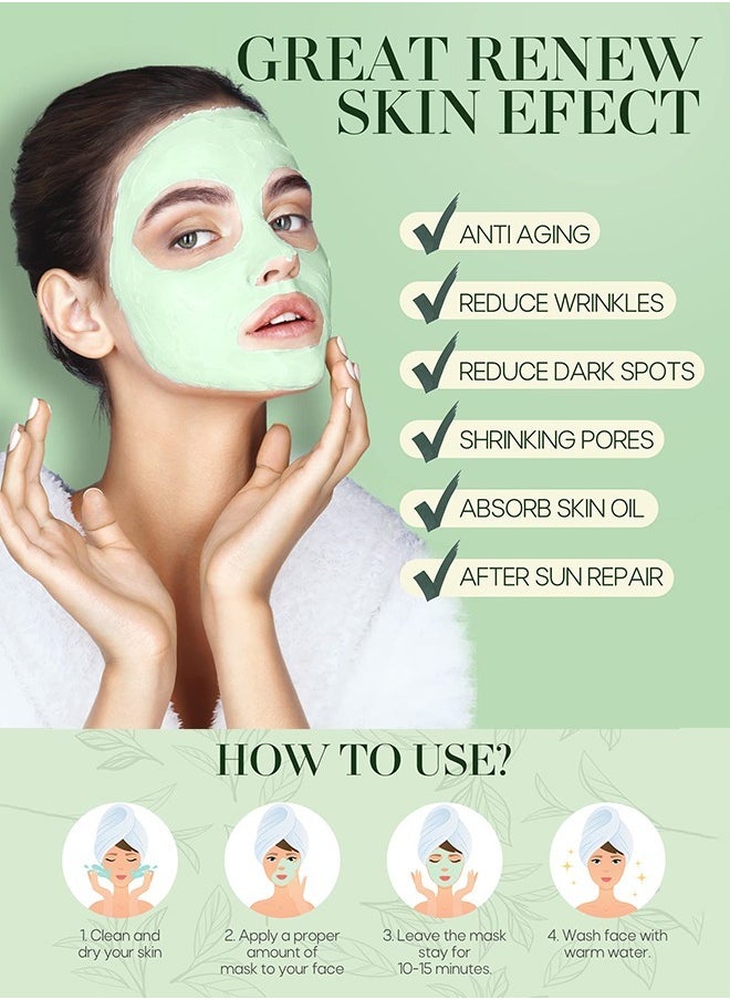 Green Tea Stick Mask For Face-Green Mask Stick Blackhead Remover With Green Tea Extract-Deep Pore Cleansing-Moisturizing-Oil Control-Clay Face Mask-Skin Brightening For All Skin Types Men Women