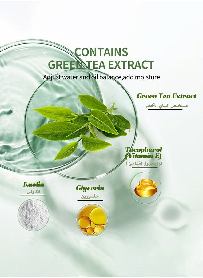 Green Tea Stick Mask For Face-Green Mask Stick Blackhead Remover With Green Tea Extract-Deep Pore Cleansing-Moisturizing-Oil Control-Clay Face Mask-Skin Brightening For All Skin Types Men Women