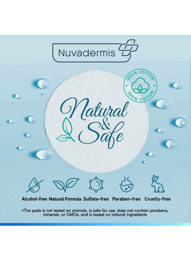 NUVADERMIS 35% Glycolic Acid Peel Pads - Exfoliating Facial Resurfacing for Blackheads, Dark Spots, and Acne - Safe for Sensitive Skin - 60 Double-Sided Pads