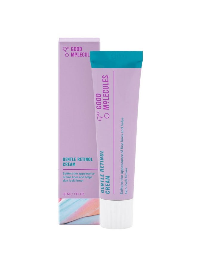 Good Molecules Gentle Retinol Cream - Night Cream with Retinol and Bakuchiol - Targets Fine Lines, Congestion, Enlarged Pores - Anti-Aging Skincare for Face