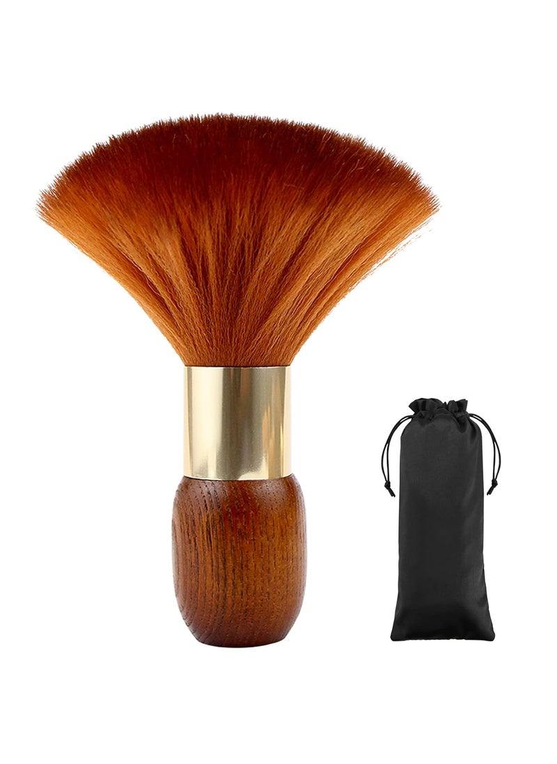 Vtrem Barber Brush Neck Duster Brown Powder Duster Brush Neck Duster Brush for Hair Cutting Brush Black Quality Wooden Handle Hair Brush Upgraded models Quality