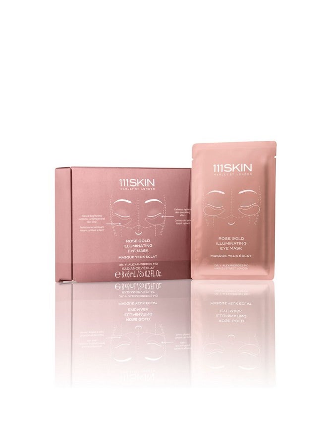 111SKIN Rose Gold Illuminating Eye Mask | Fragrance Free | Target Pigmentation | Illuminate Under-Eyes | Set of 8 (0.2 oz each)