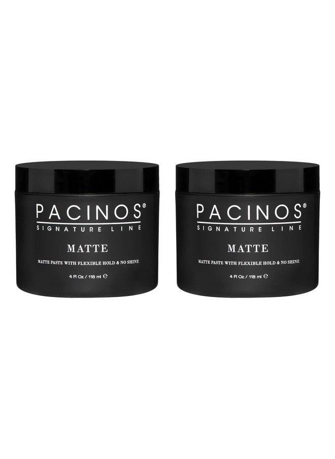Pacinos Matte Hair Paste - Flexible Hold, No Shine, Sculpting & Styling Wax, Long Lasting Definition & Texture, No Flakes, All Hair Types, 4 fl oz (2 Pack)