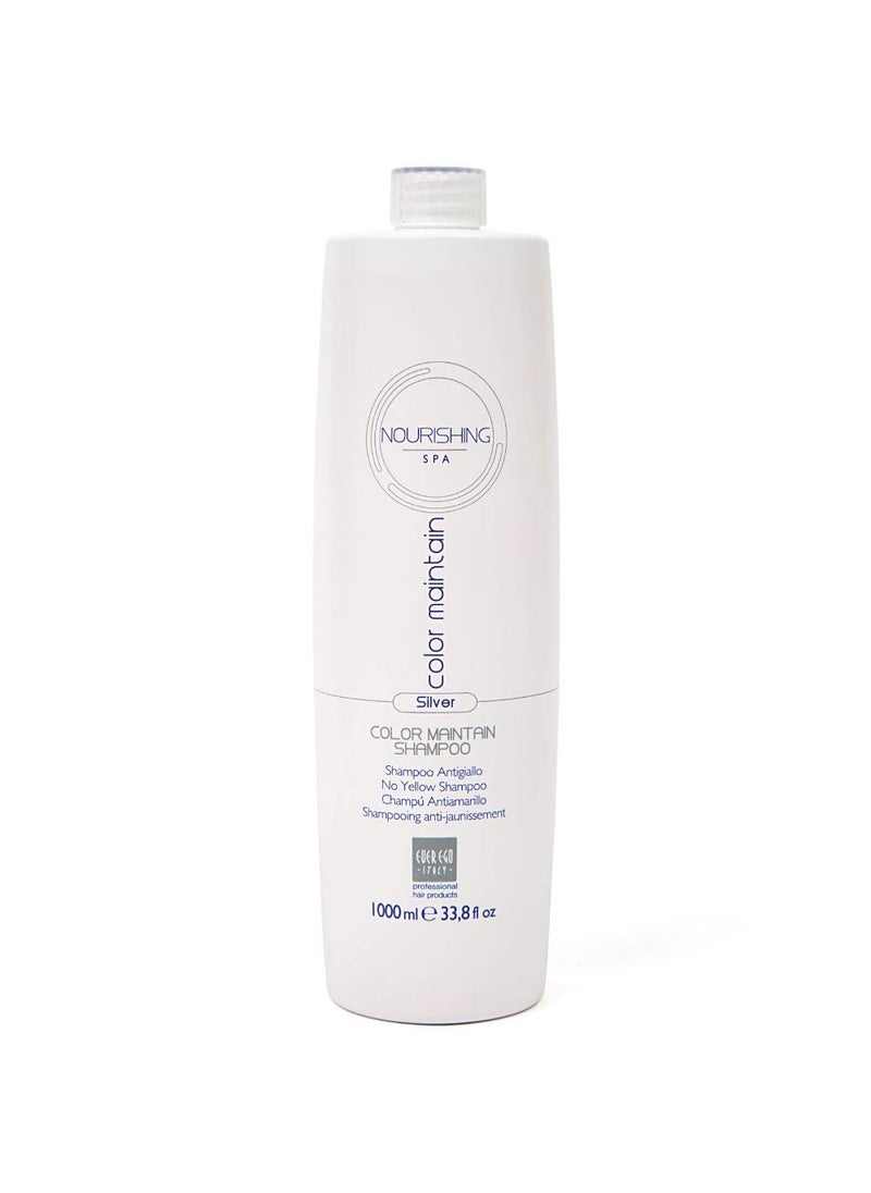 Ever Ego Italy Color Maintain Silver Shampoo For Bleached, Blonde and Grey Hair | Revitalizing And Moisturizing Hair Care Product For Men And Women | 1L Bottle