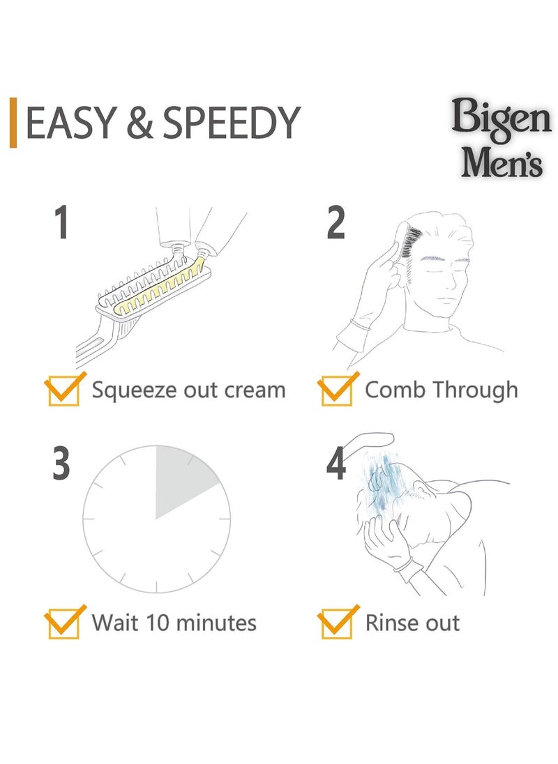 Bigen Men's Speedy Color, Hair Color, 80g - Brown Black 102 (Pack of 1)