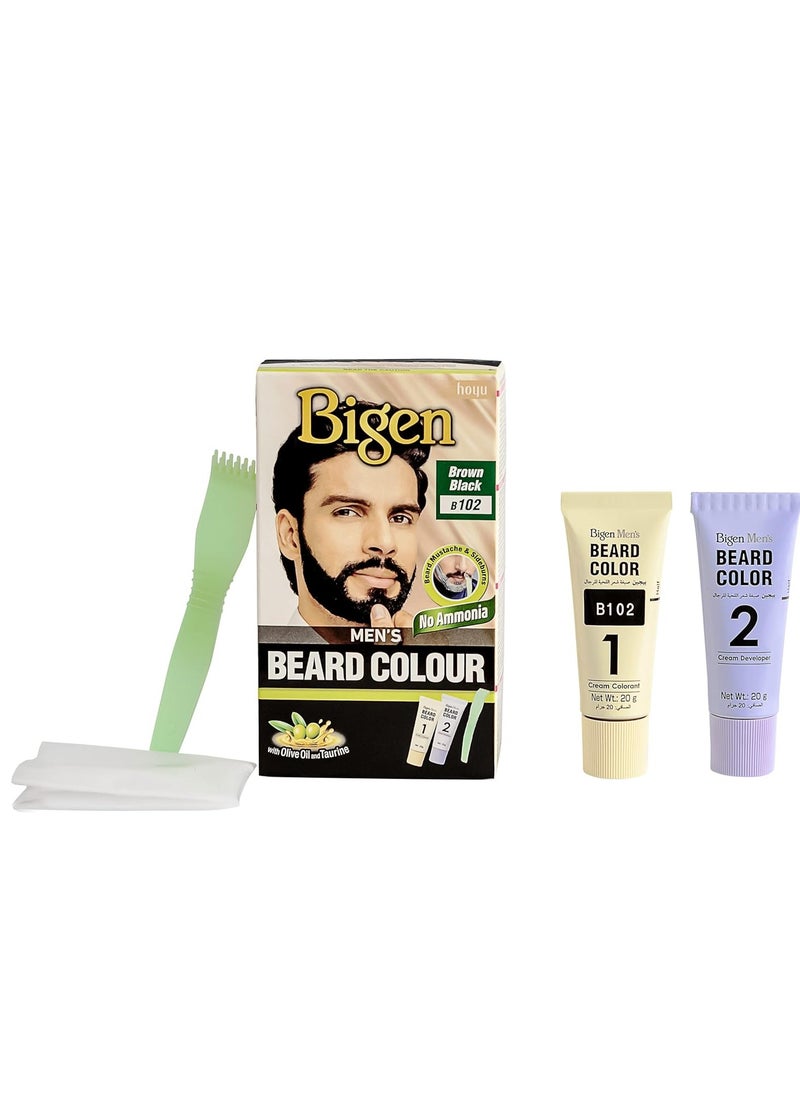 Bigen Men's Beard Color Medium Brown 20gm+20gm -105, 102 g