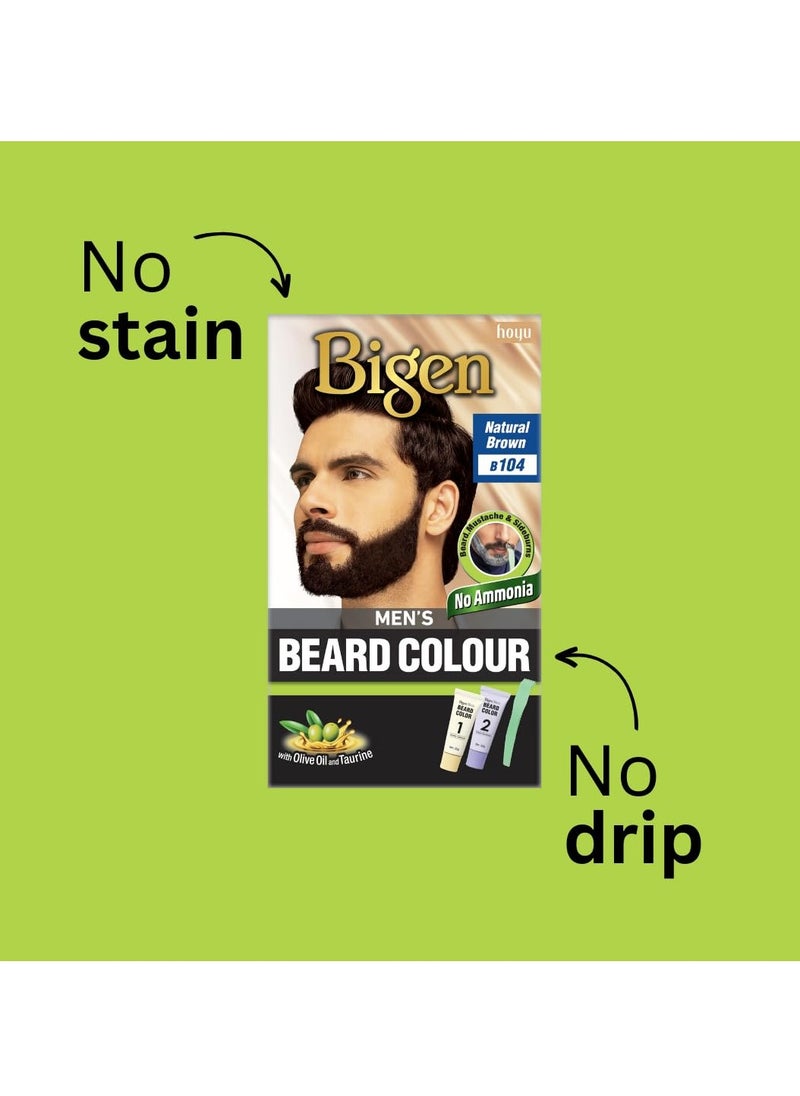 Bigen Men's Beard Color Medium Brown 20gm+20gm -105, 102 g