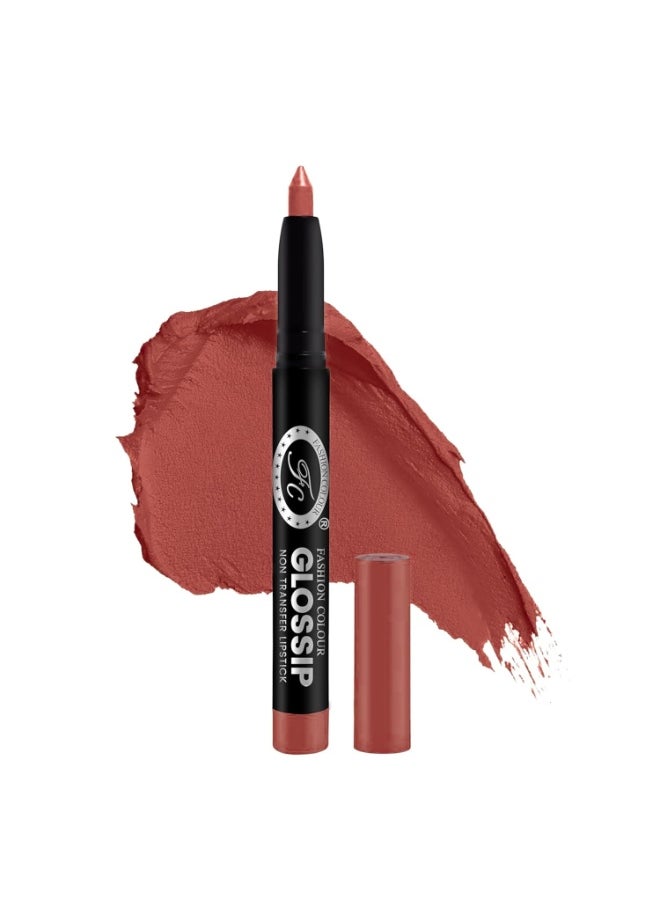 Glossip Non-Transfer Lipstick Long-Lasting 12 Hours Stay Retractable Lip caramel