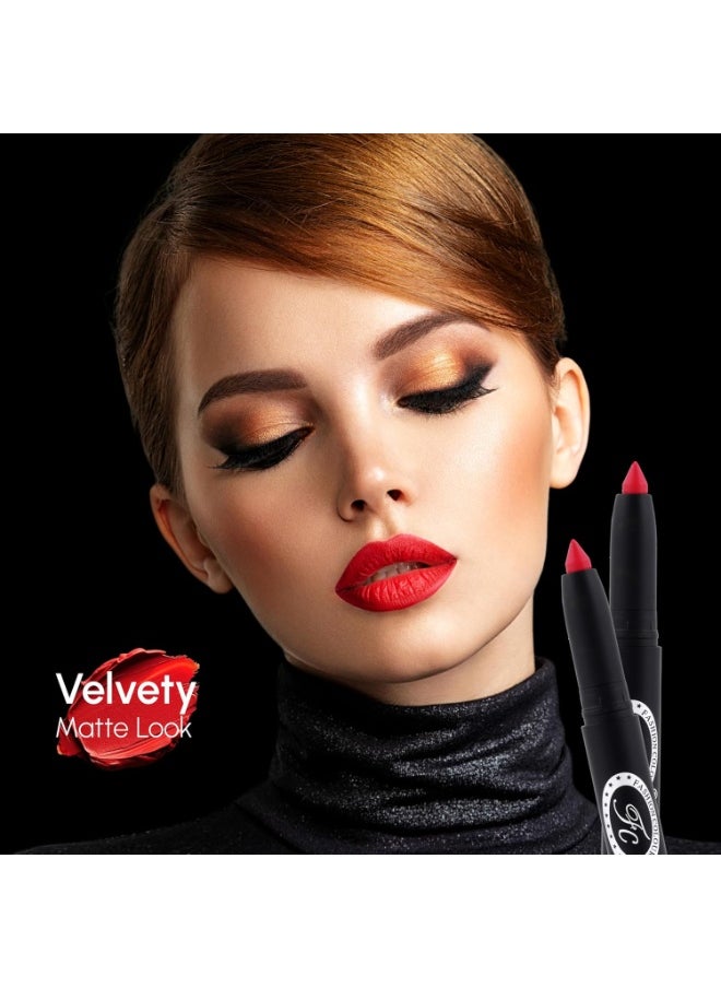 Glossip Non-Transfer Lipstick Long-Lasting 12 Hours Stay Retractable Lip caramel
