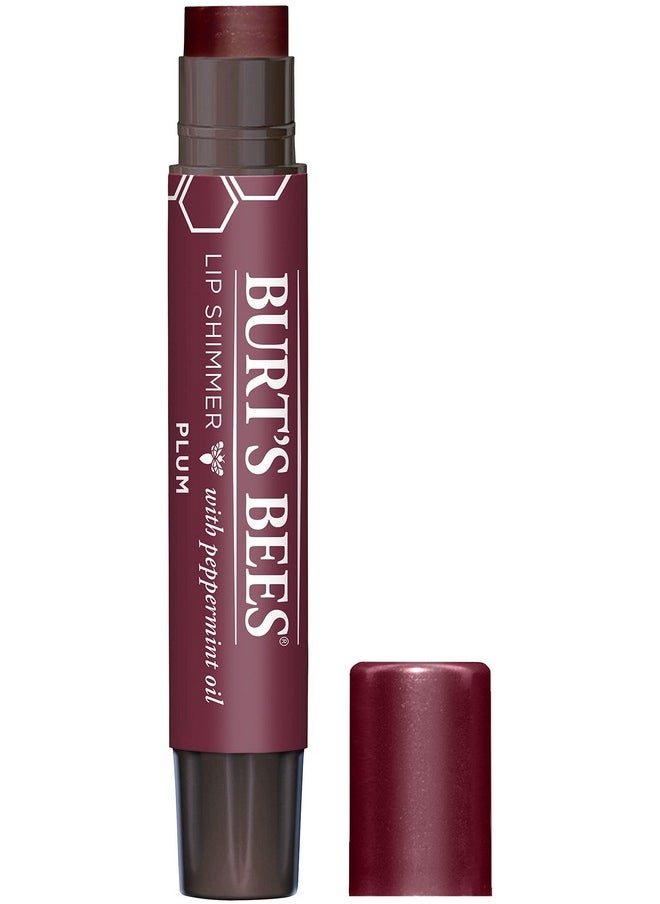 Burt's Bees® 100% Natural Origin Moisturizing Lip Shimmer, Plum, 1 Tube (Package May Very)