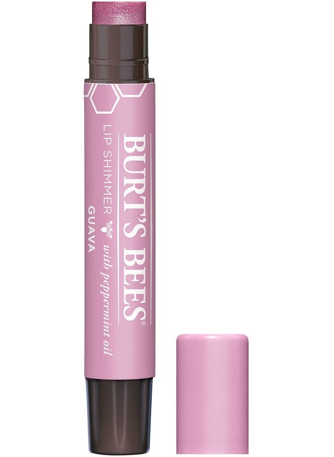 Burt's Bees 100% Natural Moisturizing Lip Shimmer, Guava, 1 Tube
