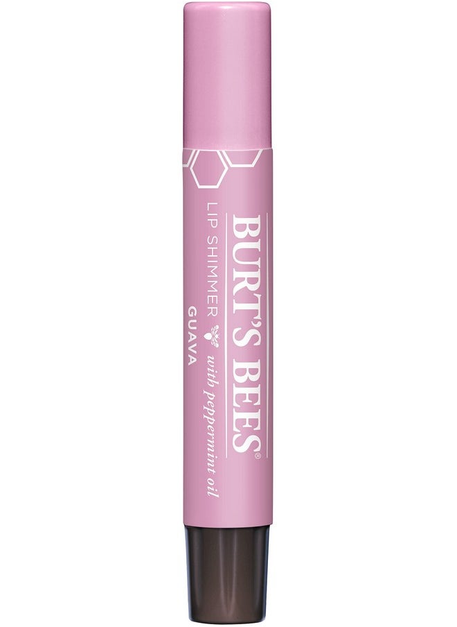 Burt's Bees 100% Natural Moisturizing Lip Shimmer, Guava, 1 Tube